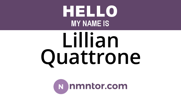 Lillian Quattrone