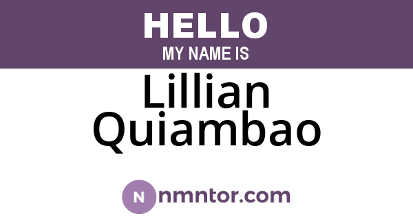 Lillian Quiambao