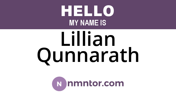 Lillian Qunnarath