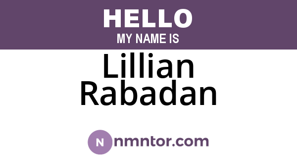 Lillian Rabadan