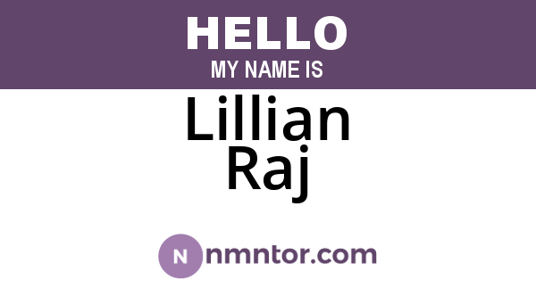 Lillian Raj
