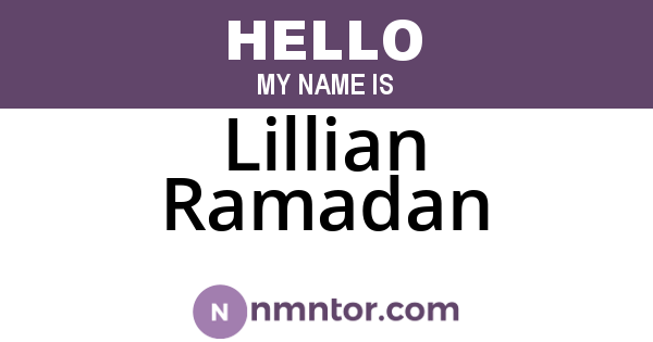 Lillian Ramadan