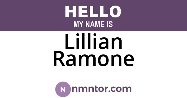 Lillian Ramone
