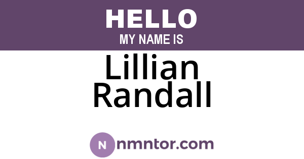 Lillian Randall