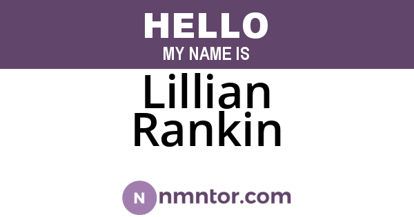 Lillian Rankin