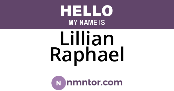 Lillian Raphael