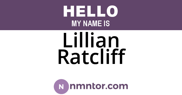 Lillian Ratcliff