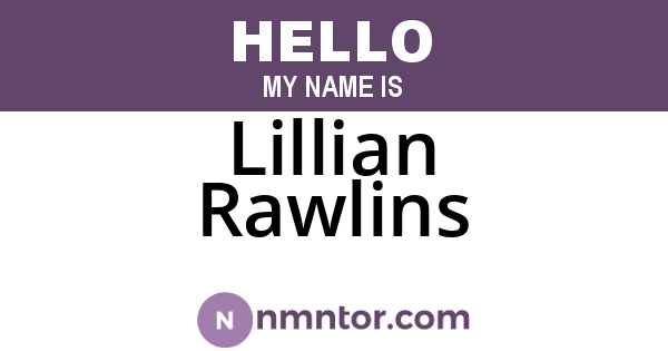 Lillian Rawlins