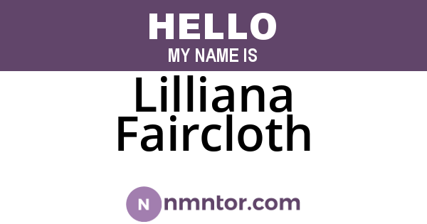 Lilliana Faircloth