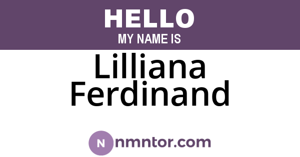 Lilliana Ferdinand