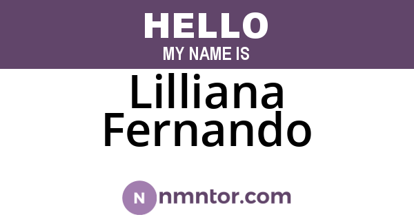 Lilliana Fernando