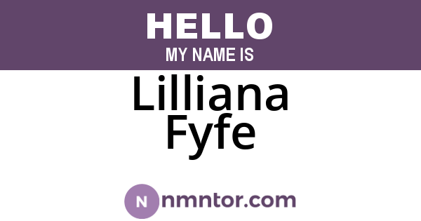 Lilliana Fyfe
