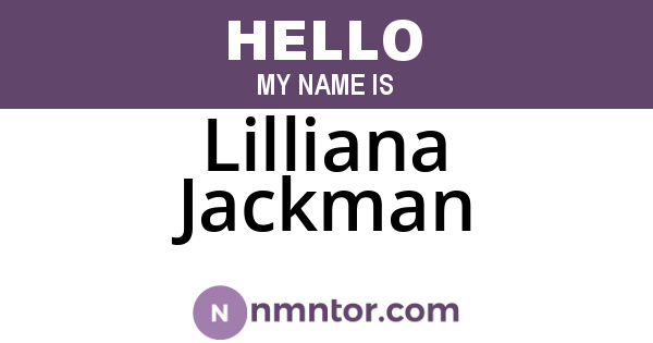 Lilliana Jackman