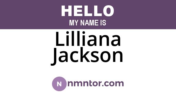 Lilliana Jackson