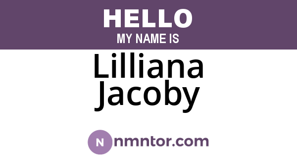 Lilliana Jacoby