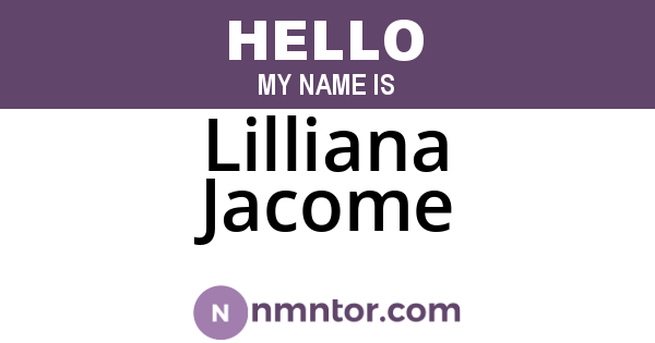 Lilliana Jacome