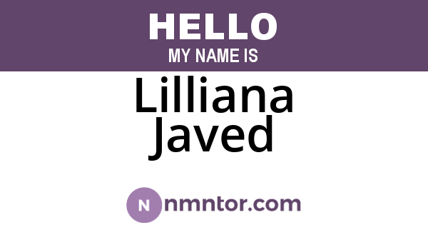 Lilliana Javed