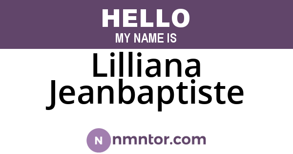 Lilliana Jeanbaptiste