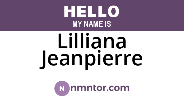 Lilliana Jeanpierre