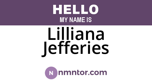 Lilliana Jefferies