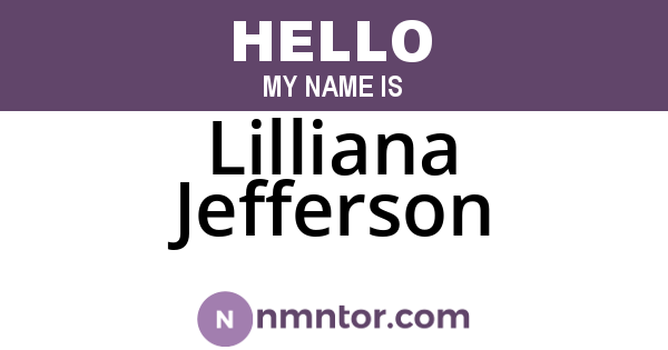 Lilliana Jefferson