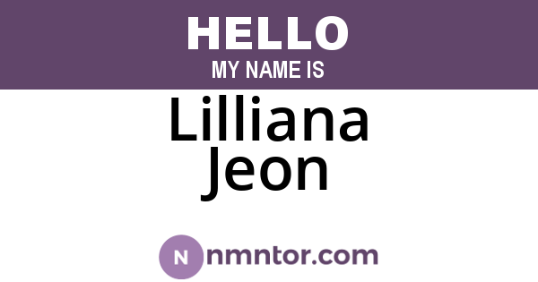 Lilliana Jeon