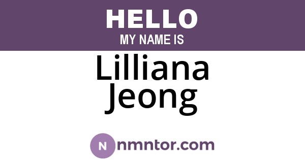 Lilliana Jeong