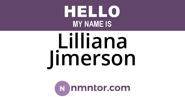 Lilliana Jimerson