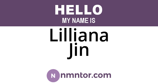 Lilliana Jin