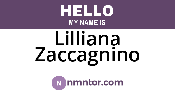 Lilliana Zaccagnino