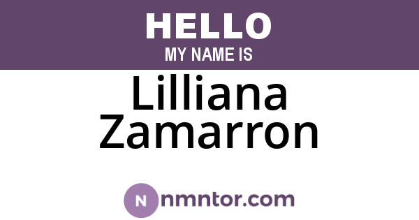 Lilliana Zamarron