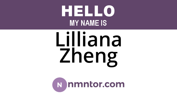 Lilliana Zheng