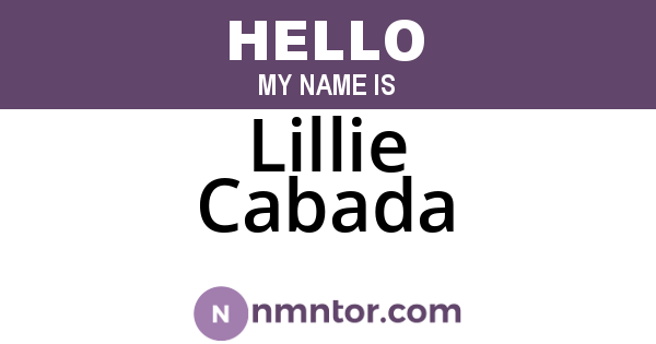 Lillie Cabada