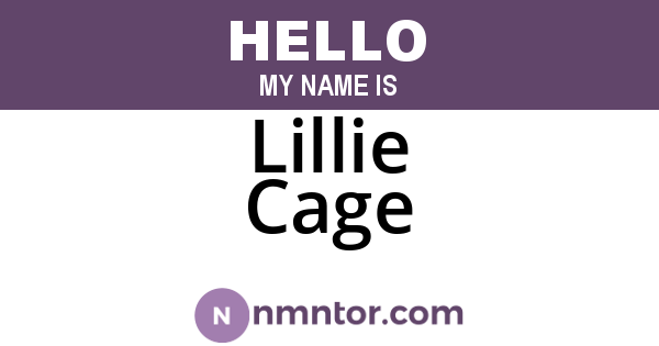 Lillie Cage