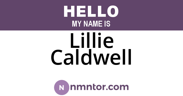 Lillie Caldwell
