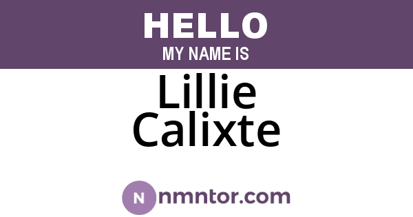 Lillie Calixte