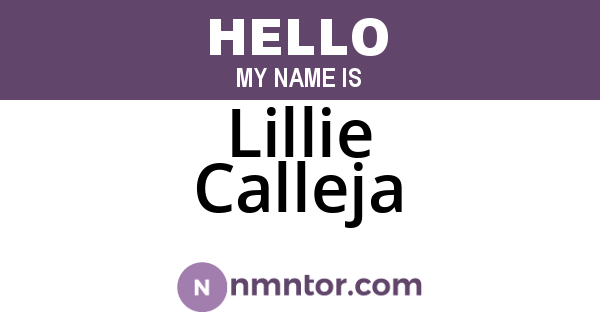 Lillie Calleja