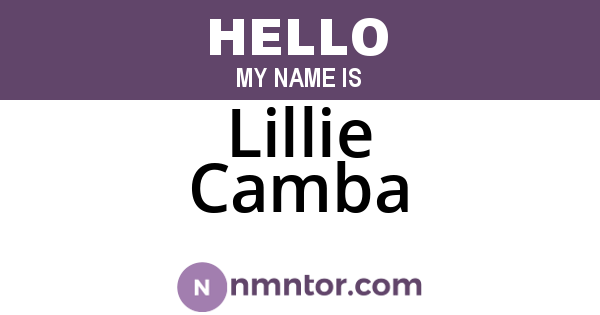 Lillie Camba