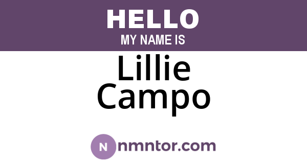 Lillie Campo
