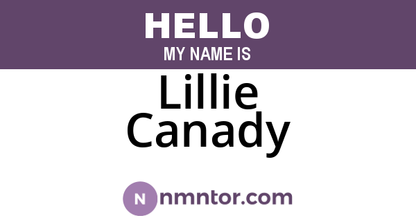 Lillie Canady