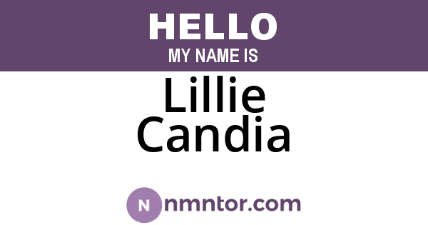 Lillie Candia