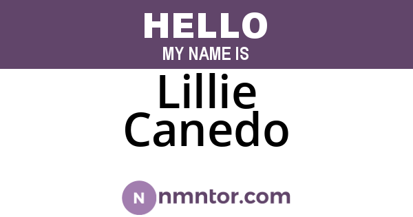 Lillie Canedo