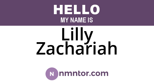 Lilly Zachariah