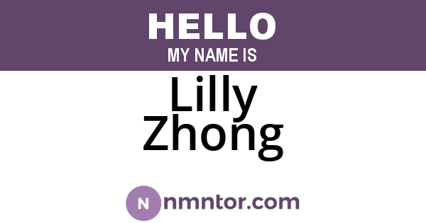 Lilly Zhong