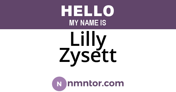 Lilly Zysett
