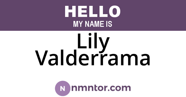 Lily Valderrama