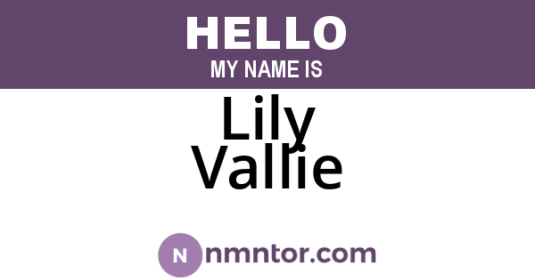 Lily Vallie