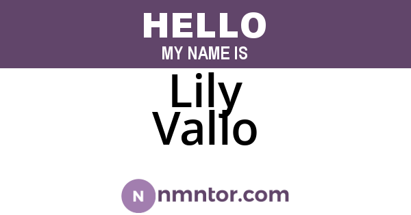 Lily Vallo