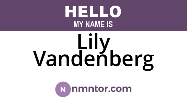 Lily Vandenberg