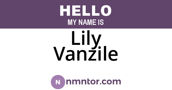 Lily Vanzile